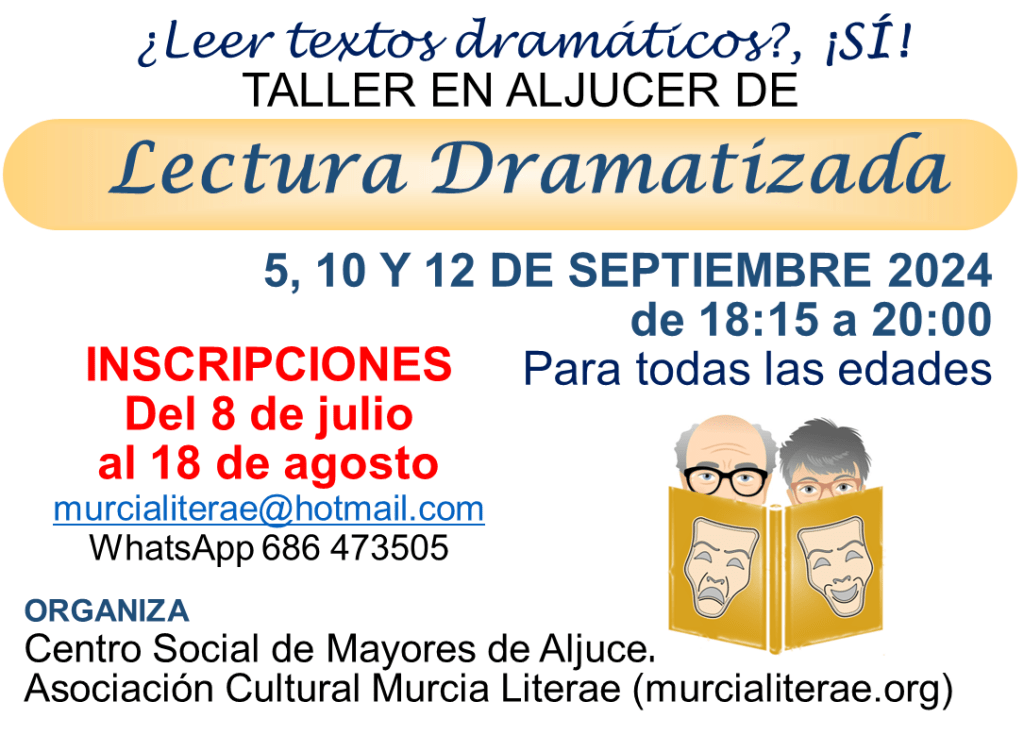 Taller de Lectura Dramatizada.&nbsp;Información.